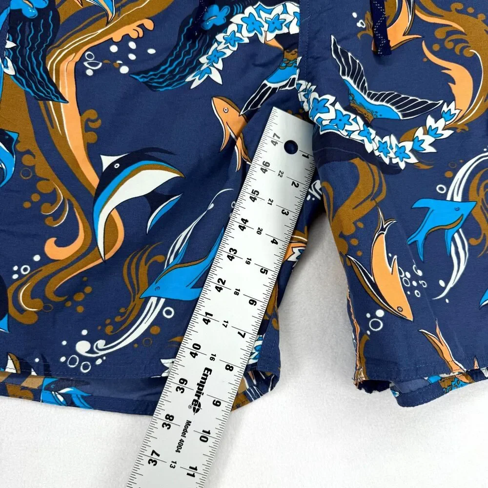 Patagonia Blue Tropical Fish Swim Board Shorts Mens Size 34‎